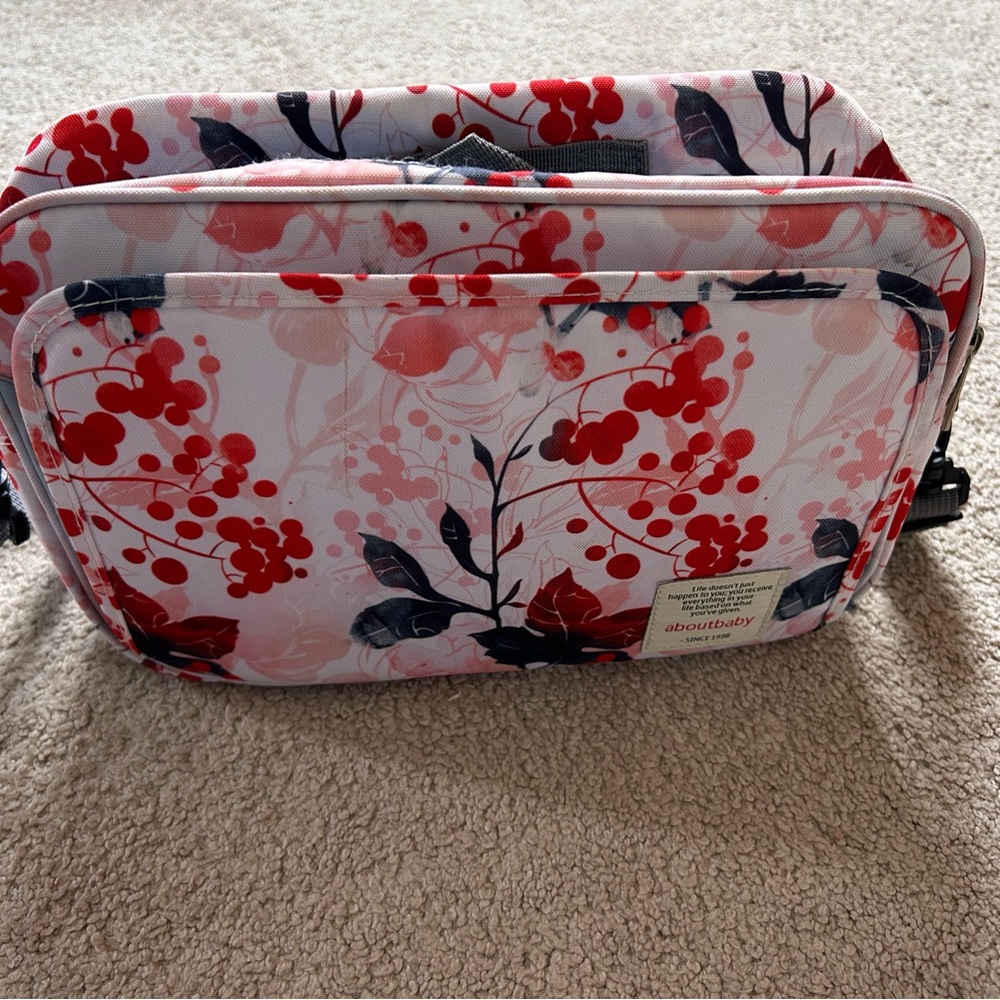 Compact Diaper Bag with strap and stroller hooks
